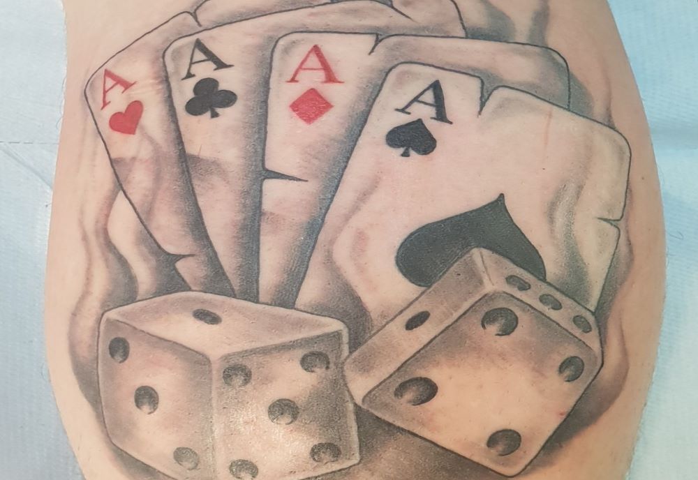 Playing Cards Tattoo Black and White - wide 9