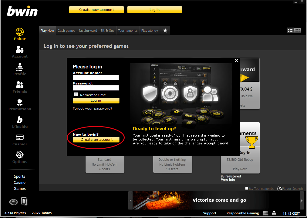 sign up bwin